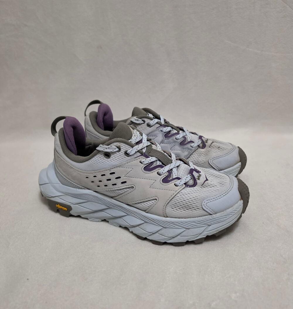 Hoka One One Anacapa Breeze Low Hiking Shoes Women’s Size 6B Vibram Gray Purple